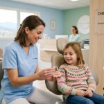 Enfant souriant lors d'une consultation rassurante en orthodontie