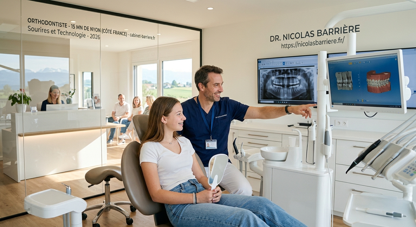 Cabinet d'orthodontie moderne accessible à 15 minutes de Nyon côté France