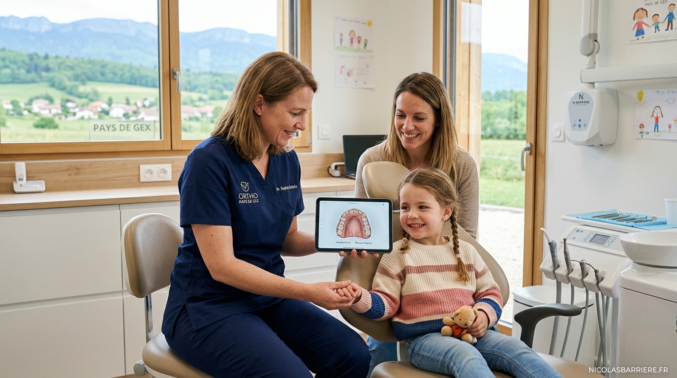 orthodontiste-pays-de-gex-enfant-5-ans-machoire-trop-petite-processus Enfant de 5 ans en consultation chez un orthodontiste pour une mâchoire étroite