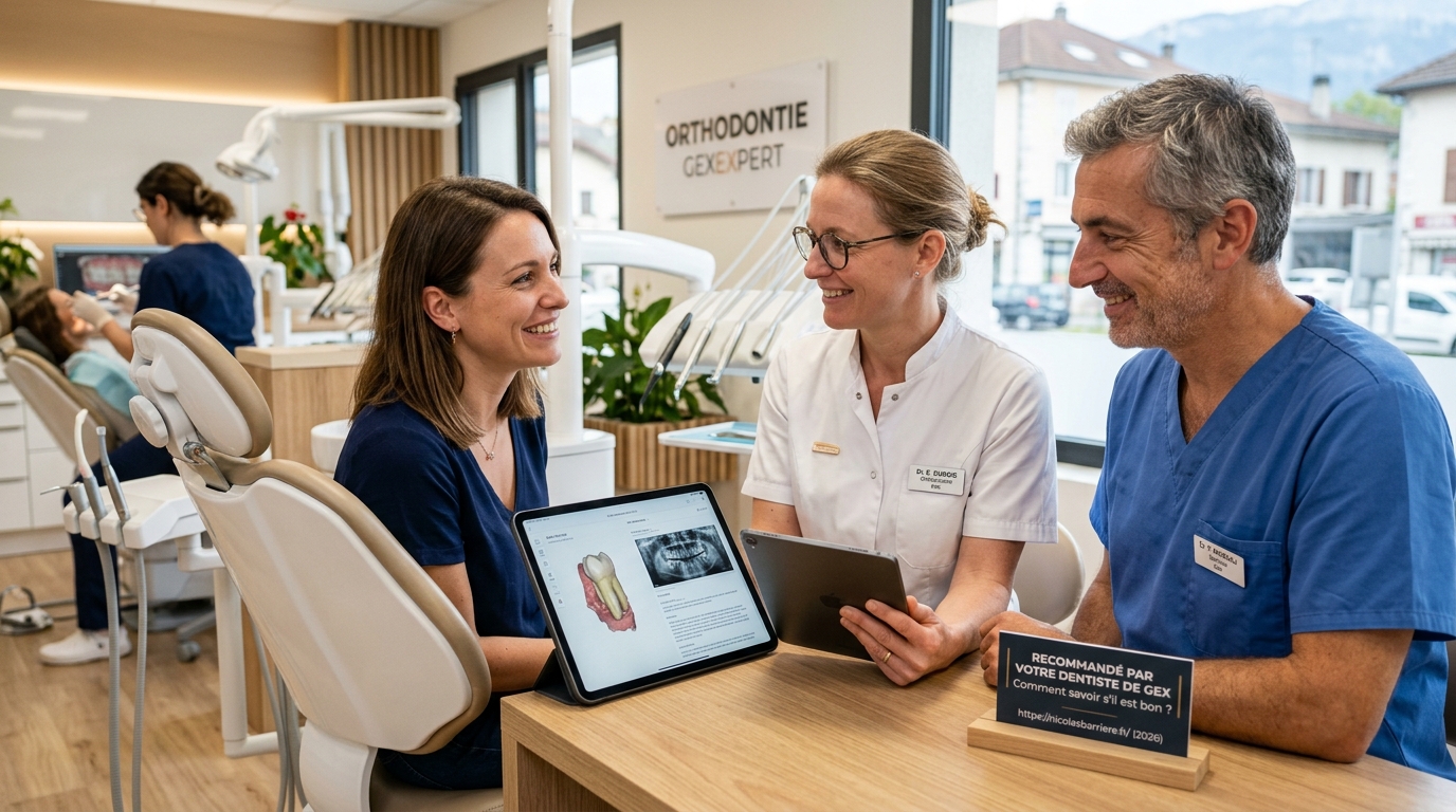 Patient consultant un orthodontiste professionnel pour un diagnostic dentaire