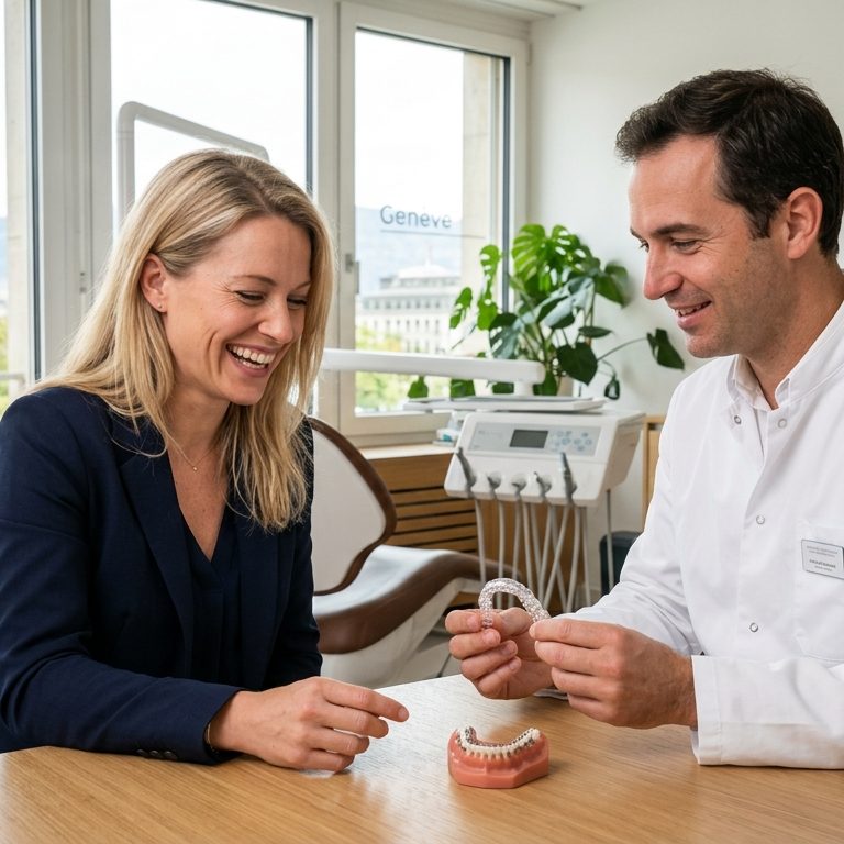 Comparaison entre traitement orthodontique lingual et gouttières invisibles pour adulte